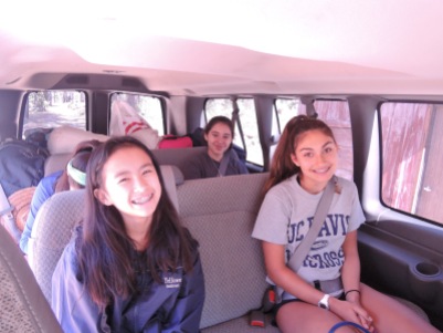 Car ride back to Davis. A bunch of happy campers ;)